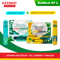KATINKO Duo Relief Roll-On Liniment + Inhaler l Original Lavender Peppermint and Ginger Scent