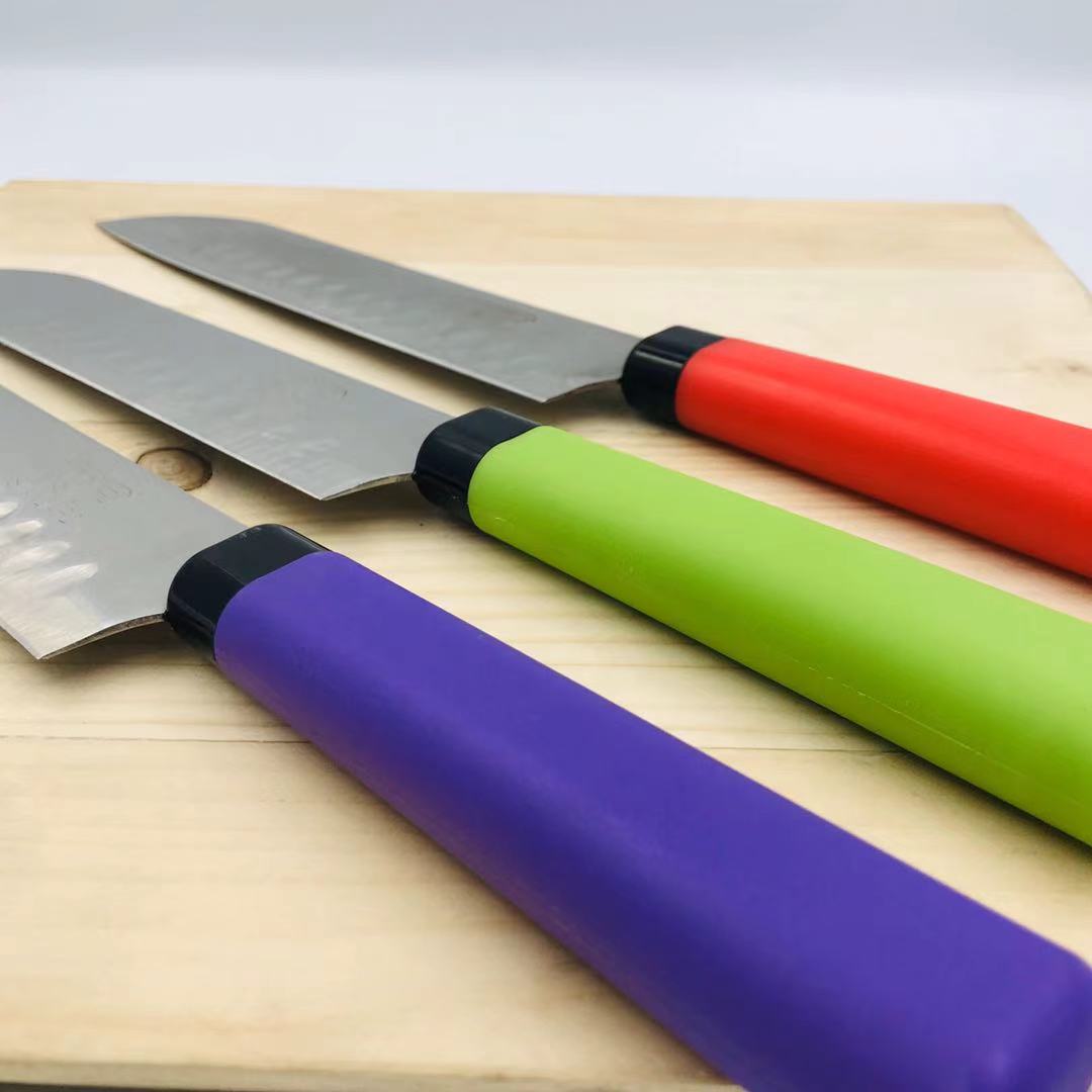 Chefs Knife Full Taper Grinding Plastic Red Handle Height Stainless