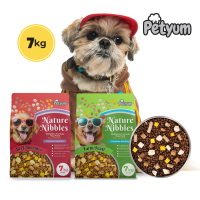 PetYum Nature Nibbles Dog Dry Food with Freeze Dried toppers Farm Feast and Beef Bonanza Flavor 1kg 7kg Collection  - PetMate