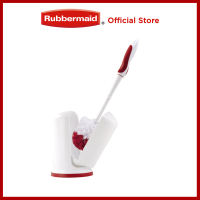 Rubbermaid Red Under the Rim Covered Bowl Brush Set Toilet Cleaner with Holder Cleaning Tools