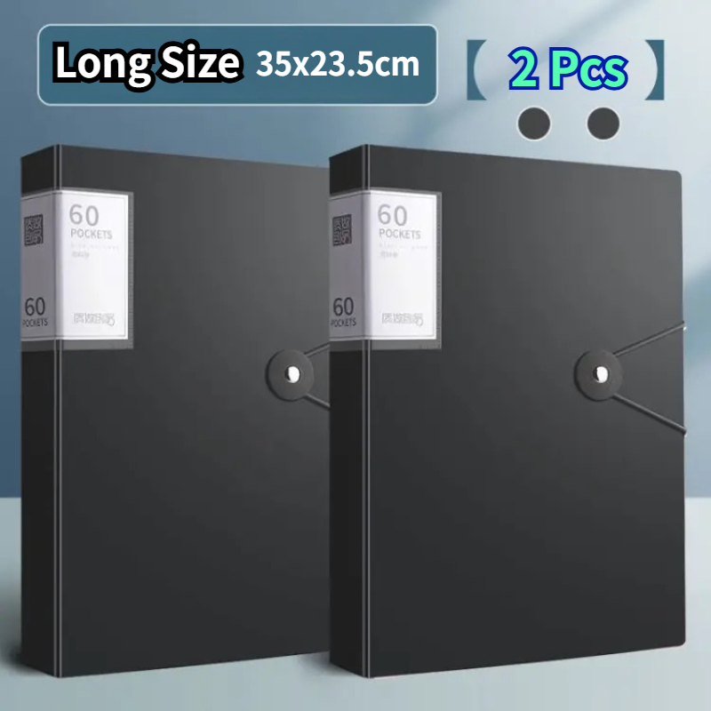 Clear Book Long Clear Folder File Organizer Document Presentation Book Paper Bag30/60/80/100 Pages