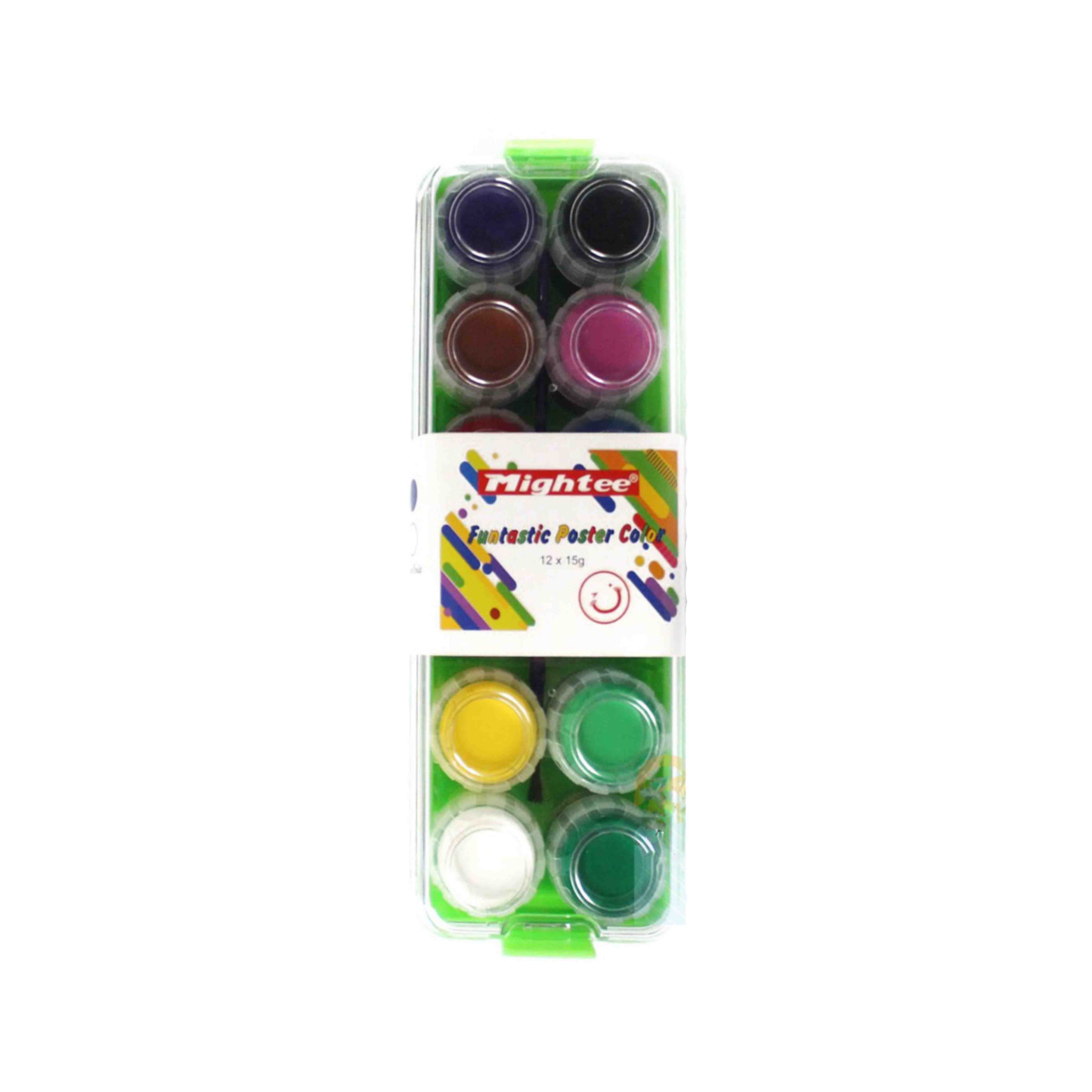 [DKI Enterprises] 12pcs Mightee Poster Paint Assorted Color 15ml