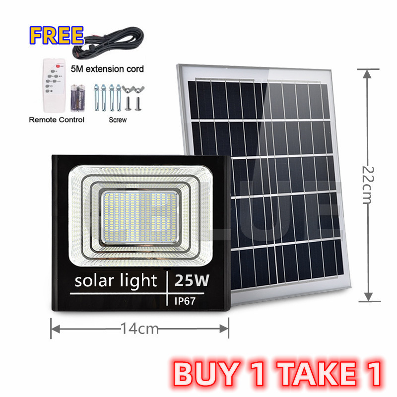 (BUY 1 TAKE 1)CBLUE Solar Light 5 Years Warranty LED Lamp Waterproof Outdoor Floodlight Panel Solar Lighting Led Spotlights Wall Garden