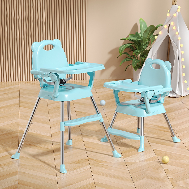 Playpark High Chair for Baby Feeding Adjustable Height Baby Chair with Removable Legs & Safety Belt