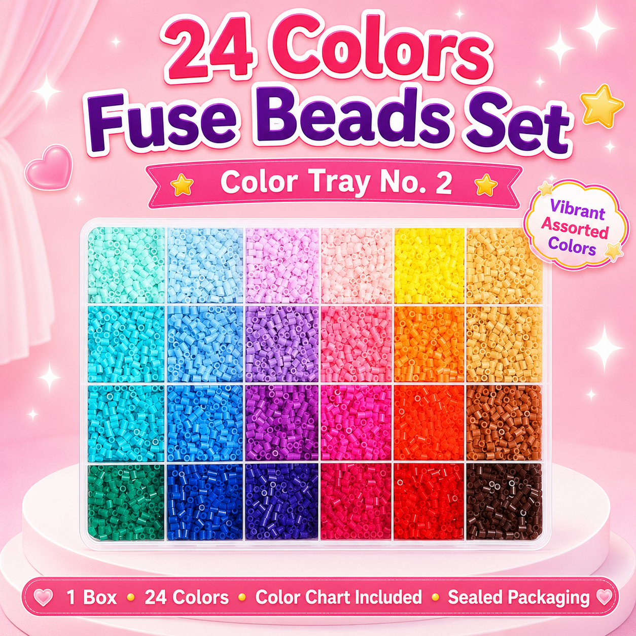 Yowxii 72 Colors 2.6mm Mini Fuse Beads Kit with Pegboard Bead Pen Tweezers Ironing Paper & Pattern Book DIY 2D/3D Pixel Art Craft Set for Kids
