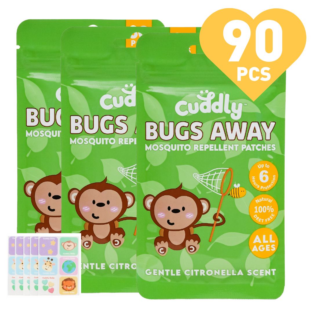 Cuddly Mosquito Patch Citronella Scent Extra-Safe (90 Pcs)