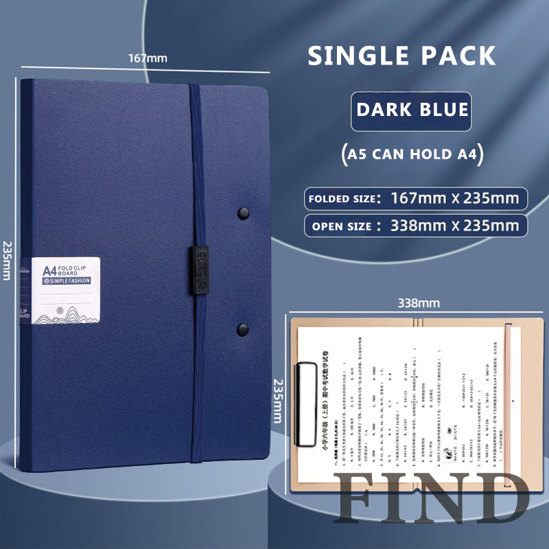 FIND A4 Long Foldable Clipboard Folder A5 File Organizers Portable Clip Board Paper portable foldable folder
