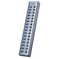 Jasoz  USB-A 3.0 Hub 10-Port  Docking Station Charging 7 ports usb hub 5Gbp With 12V External DC Power Adapter  Splitter individual ON/OFF