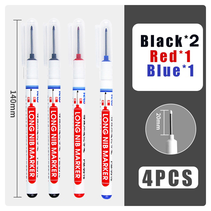 10pcs Long Tip Marker Pen Big Capacity Quick Drying Waterproof Oily Metal Wood Permenant Marker