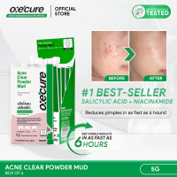 [P99 ONLY] OXECURE 2% Salicylic Acid Acne Clear Powder Mud [Pimples blackheads whiteheads clearing spot treatment & face mask Fades dark marks and dark spots For acne-prone skin]