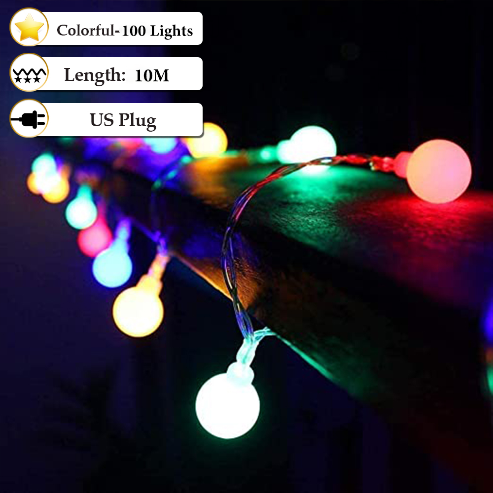 Dreamlight Globe solar String Lights Battery String Lights Plug-in Waterproof Mini Globe Lights Decoration Indoor Outdoor Party Wedding Christmas Tree Garden