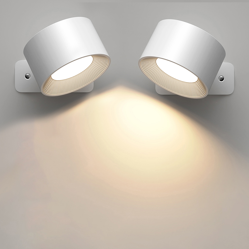 LED Remote Control Wireless Wall Lamp Indoor USB Rechargeable Magnet Adsorption Bedroom Night Light 2000mah Cabinet Light