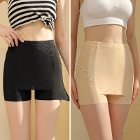 KINLEED Ice Silk High Waist Safety Pants Boxers for Women - Thin Slimming Fit Tummy Control Breathable Double Layer Seamless Skirt Shorts