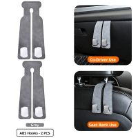 🇵🇭 SEAMETAL Suede Leather Double Hooks for Car Headrest Seat Back Hanger Rear Seat Storage Holder Auto Interior Accessories
