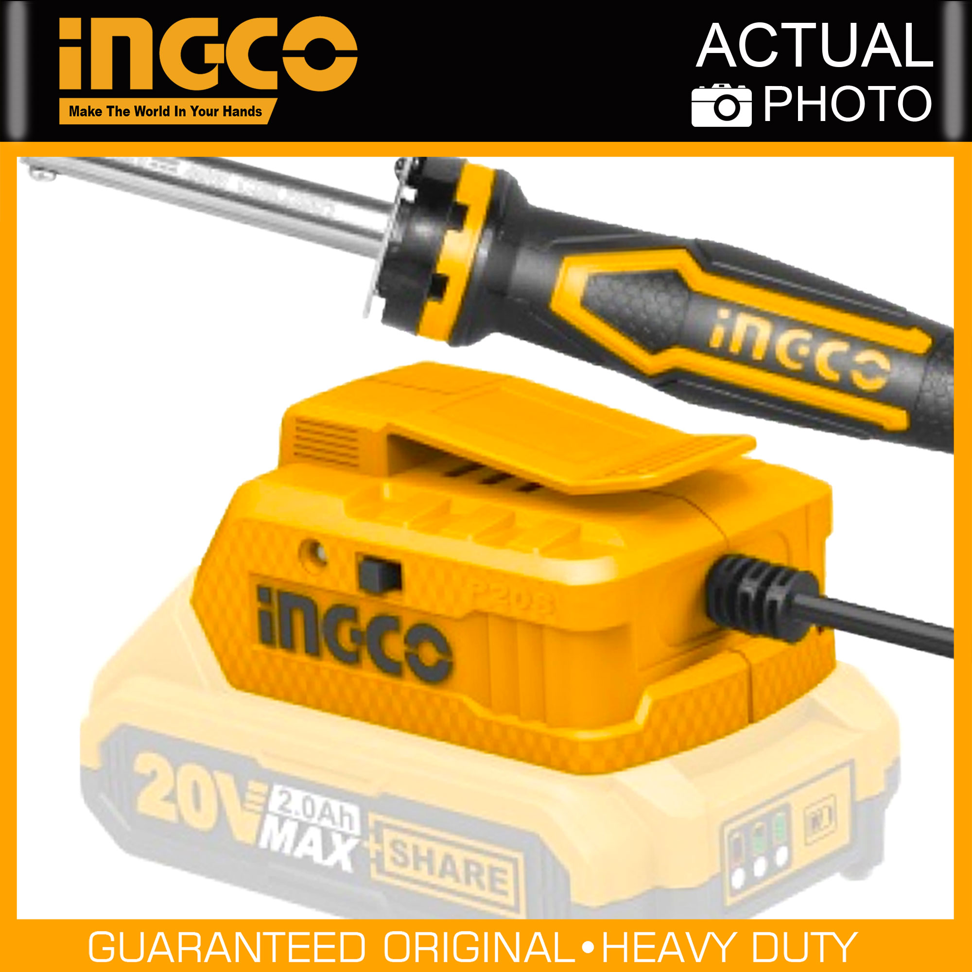 Ingco CSILI2001 20V LithiumIon Cordless Soldering Iron UNIT ONLY