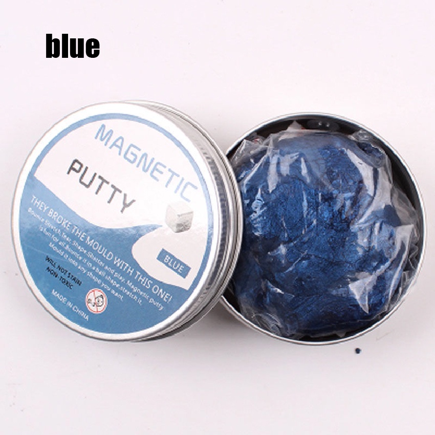 Multicolor Magnetic Rubber Mud Strong Magnet Slime Play Therapy Stress Putty With 1Pc Magnet 4Pcs Googly Eyes