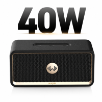W-KING H130 40W IPX6 Waterproof Outdoor40W Bluetooth Speaker V5.3 High Power Portable Bluetooth Speaker with Subwoofer & Silk Dome Tweeter TWS Pair Support AUX/TF Card/Handsfree Outdoor Party Bass Speaker