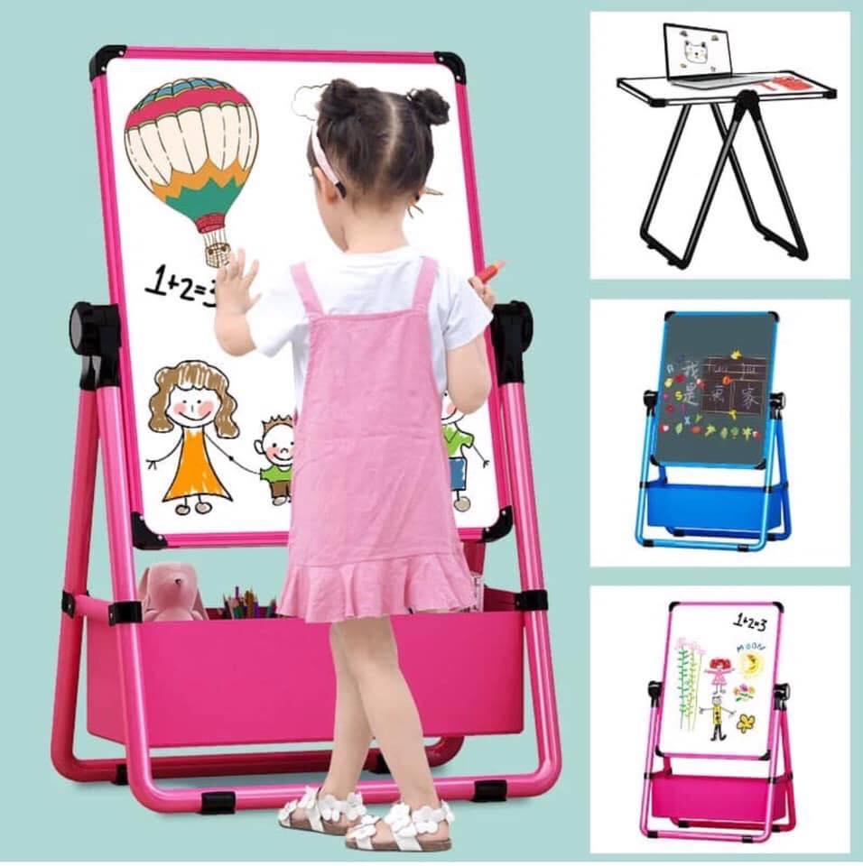 CHAINSTORE 2 in 1 Kids Art Drawing Board Whiteboard & Blackboard Double Sided Stand