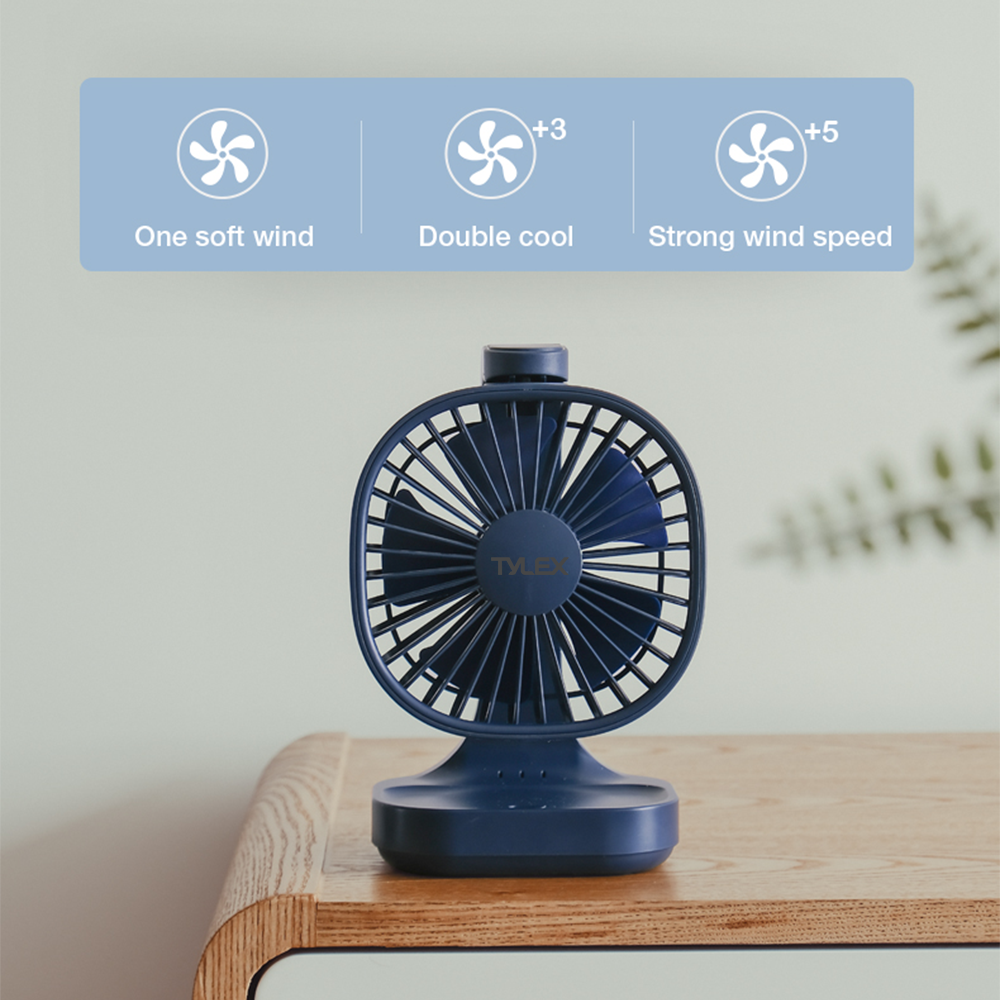 TYLEX XM30 Portable Desktop Mini Fan with 3 Gear Speed Adjustment Low