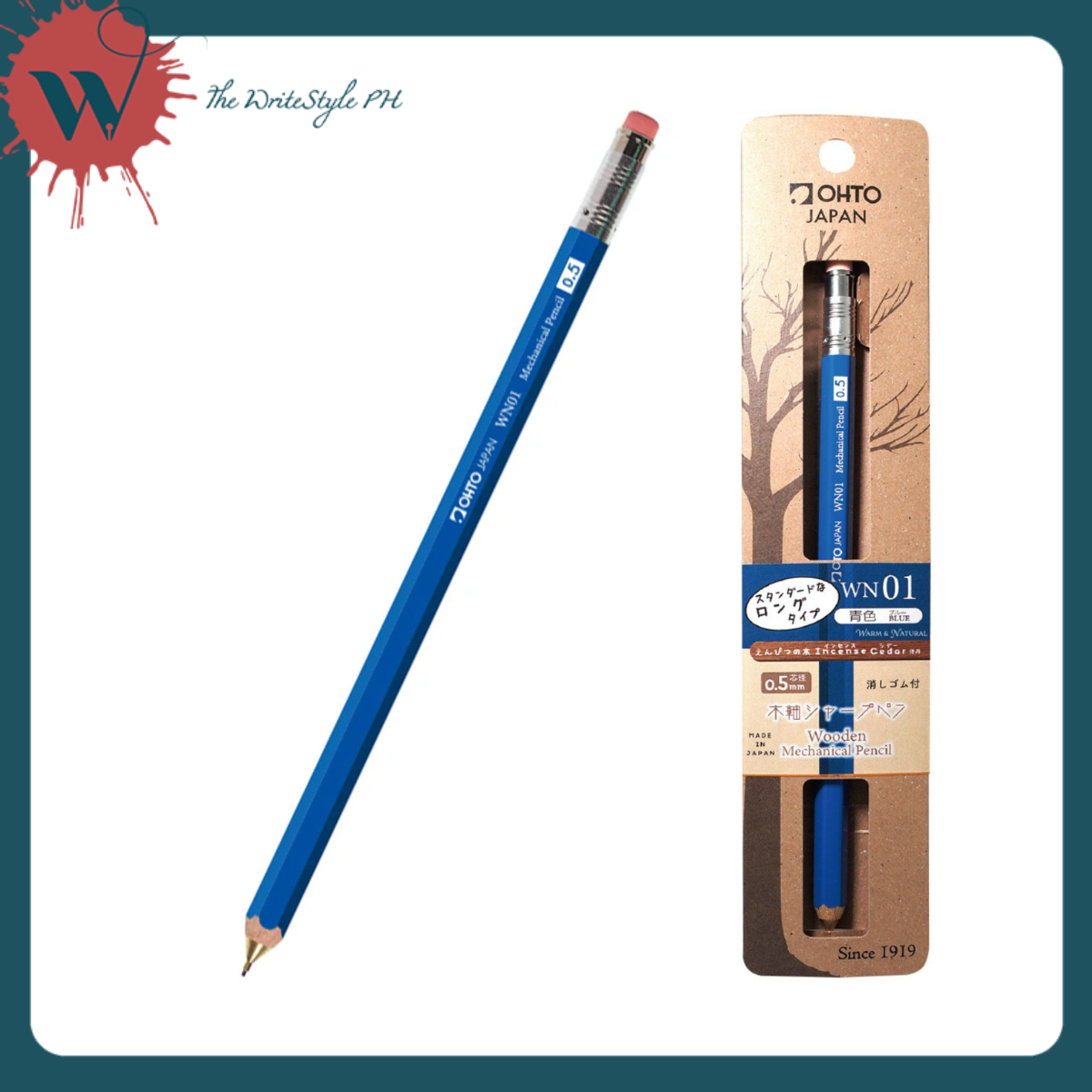 Ohto WN01 Wooden Mechanical Pencil [0.5mm]