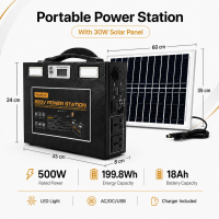 Power Station Portable Power Station 500W-300W Emergency Backup Power Supply Solar Generator for Camping Outdoor Home Use power station multi-function portable big capacity solar generator station