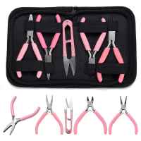 1 Set Jewelry Tools with Plies and Scissor Beading Kit for Jewelry Making DIY Tool(Pliers /Tweezers/Ring /Awl)