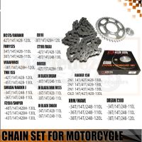 ZSY CHAIN & SPROCKET SET SMASH/BARAKO/WAVE100/WAVE12/XRM125/RAIDER150/ROUSER135/TMX155 MOTORCYCLE