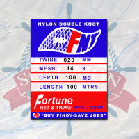 0.20 x 100 MD Fortune Net Mono Net Lambat Fish Net Panti Sigay