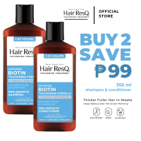 Petal Fresh Hair ResQ Advanced Biotin Thickening Shampoo & Conditioner Duo Pack (355ml x 2) – Pro-Growth Stronger & Fuller Hair