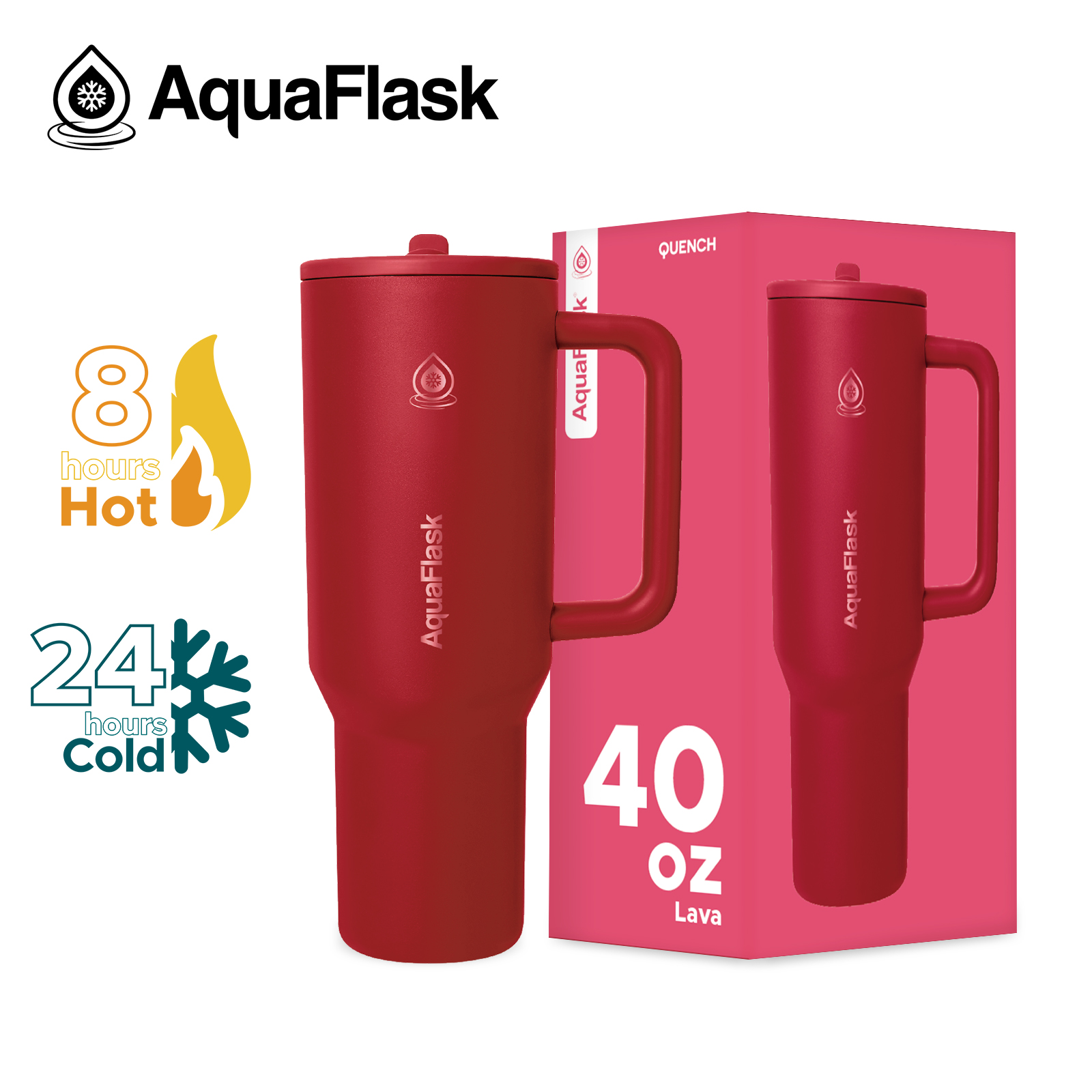 AquaFlask Quench Collection (20oz/40oz) and Quench Lid