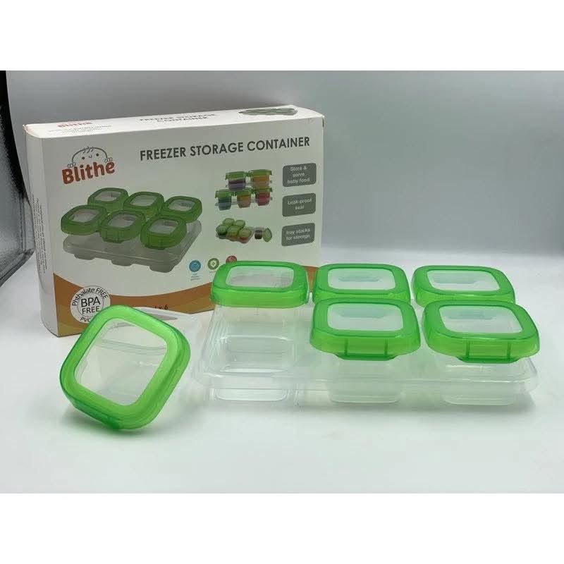blithe baby reusable food storage container freezer cubes cube cup tray set plastic blocks safe bags holder