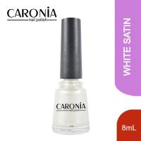 Caronia Nail Polish in WHITE SATIN 12-FREE non toxic Vegan Cruelty-Free 8ml