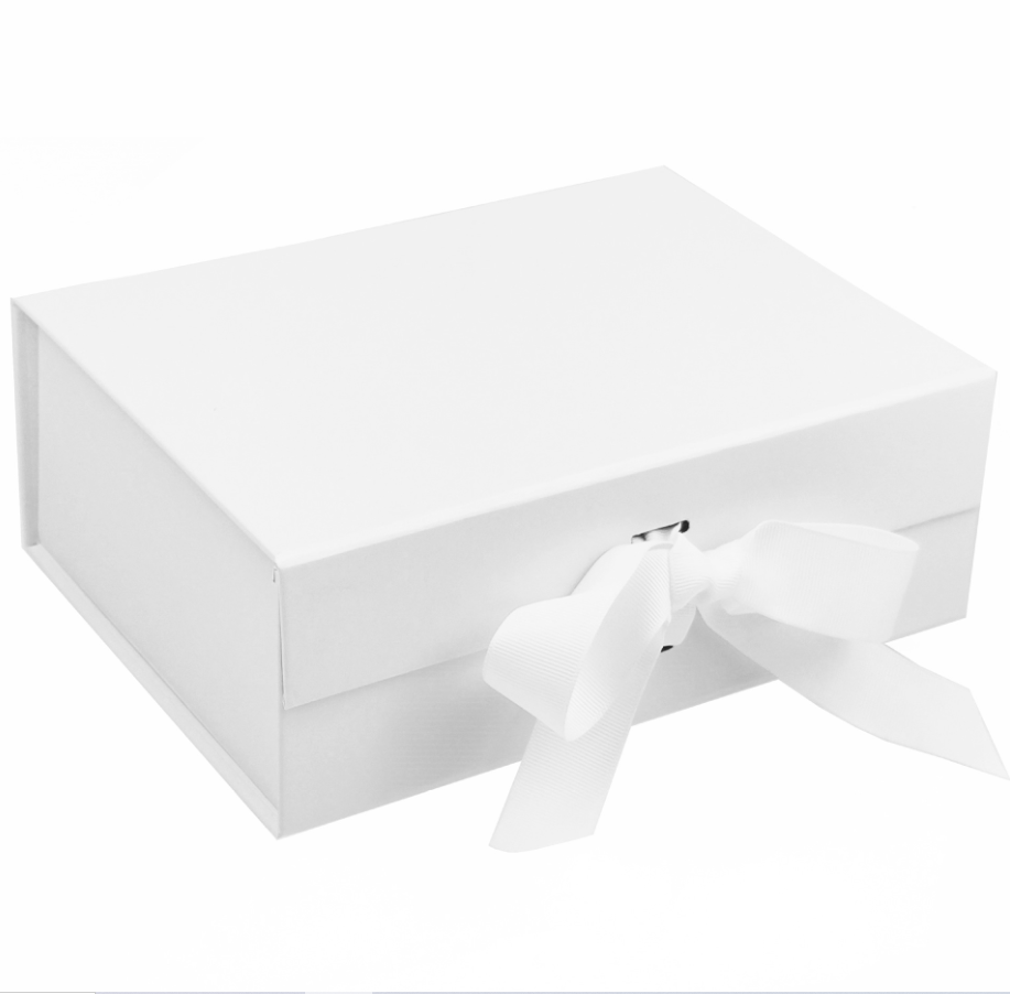 [THICK RIGID] 1 pc Premium Collapsible Gift Box with Ribbon Corrugated Cardboard Packaging Carton Foldable Big Large Rigid Deluxe Wedding Bridal Entourage Luxury Christmas Holiday Elegant Flip Top Sale Lionheart Labels