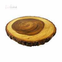 Luid Lokal Rustic Wood Log Chopping Board with Natural Bark