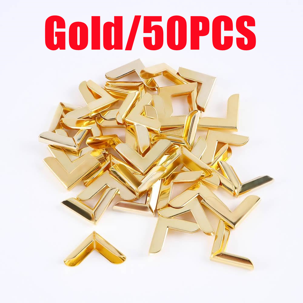 50/100PCS Metal Sintra Board Elegant Corner Book Corners Protectors for Scrapbook Album Photo Decorative Edge Guard for DIY Crafts Notebook