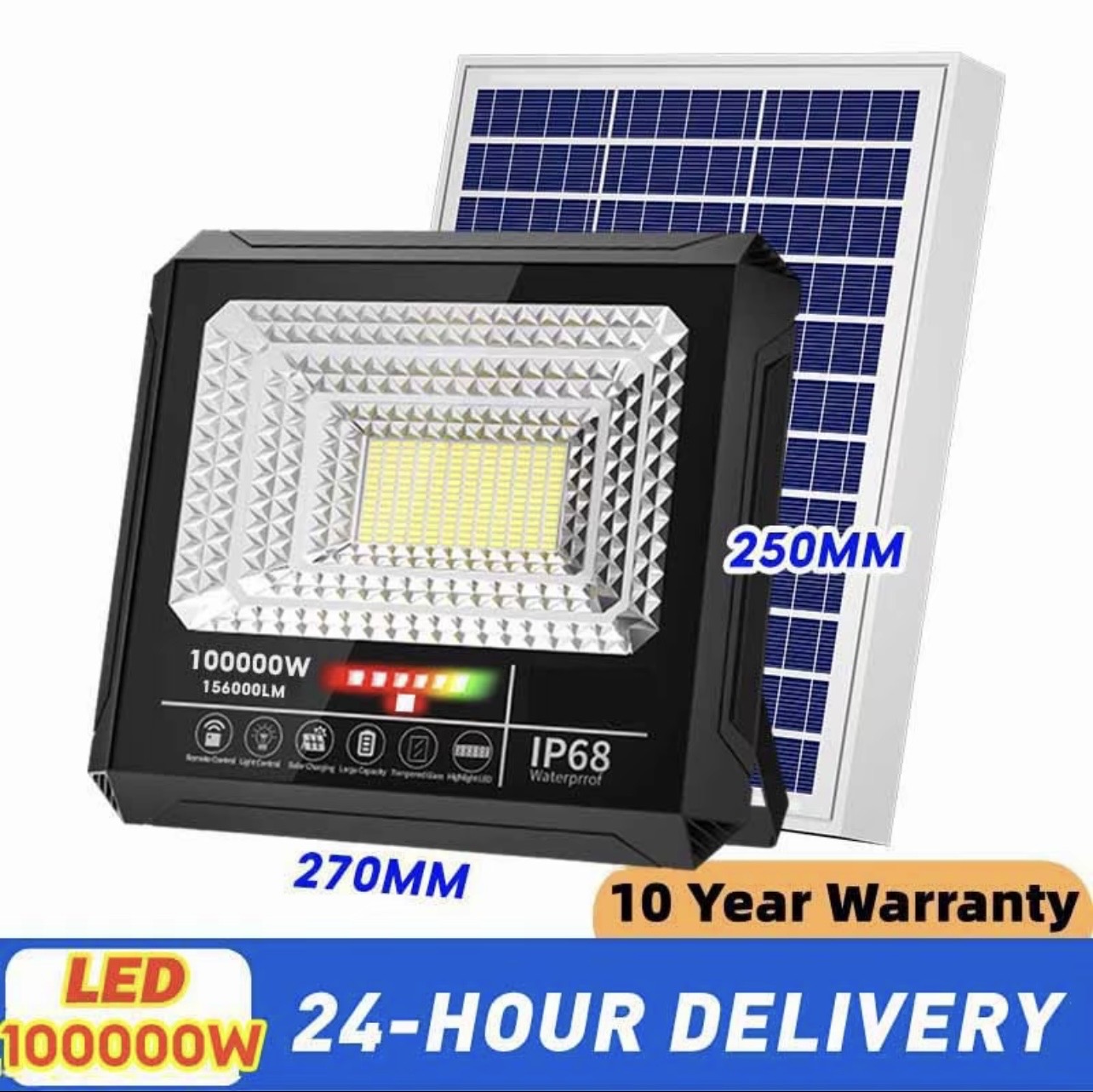 Buy 1 Take 1 solar light 2000W 50000W Solar Led Lights Outdoor Flood Light Street Lamp Waterproo outdoor waterproof IP68 original 606LED 680000mAh with solar panel garden lamp room night light bulb for courtyard automatic with remote