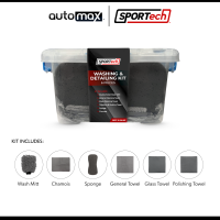 SPORTech Washing & Detailing Kit for Cleaning Cars - 6 pcs