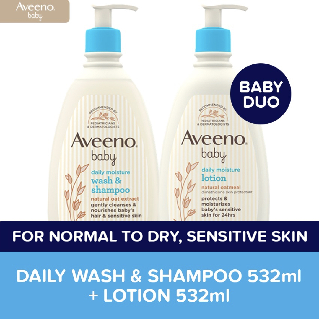 Aveeno Baby Daily Moisture Regimen Bundle (532ml + Daily Moisture Lotion 532ml)