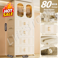 LifeStow Foldable Wardrobe Organizer Storage Cabinet For Clothes  Durabox With Wheels Storage Cabinet Babys Clothes