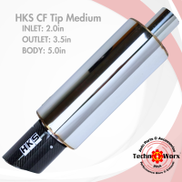 HKS Medium CF Orig Muffler Jasma Can Deep Free flow Japan titanium burnt high quality Stainless