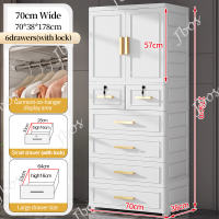 Jbos 70cm Durabox Cabinet Wardrobe for Clothes Storage Thicken plastic Multi-Functional Upgrade 3Doors Hanging Organizer