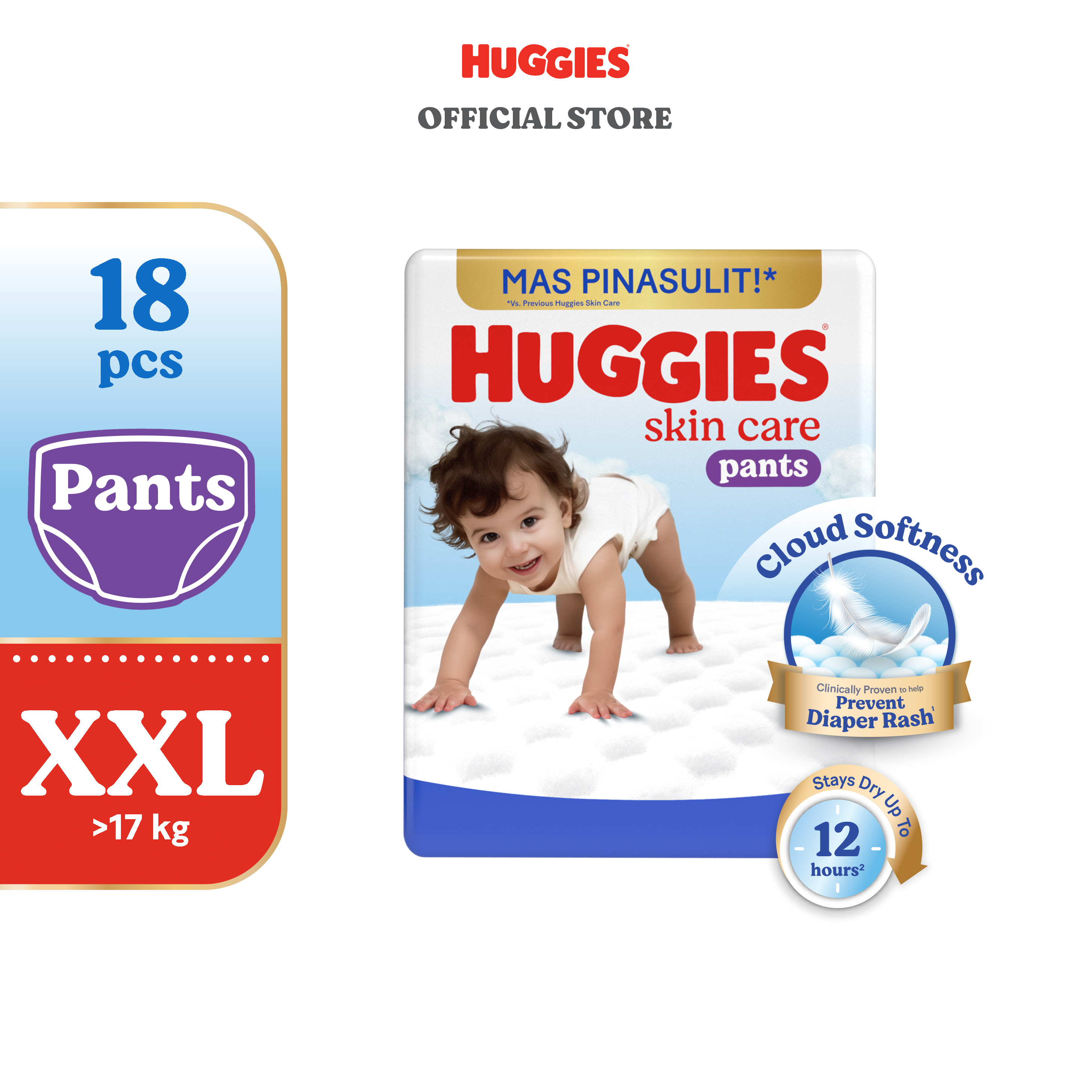 Huggies Skin Care Pants XXL - 18 pcs