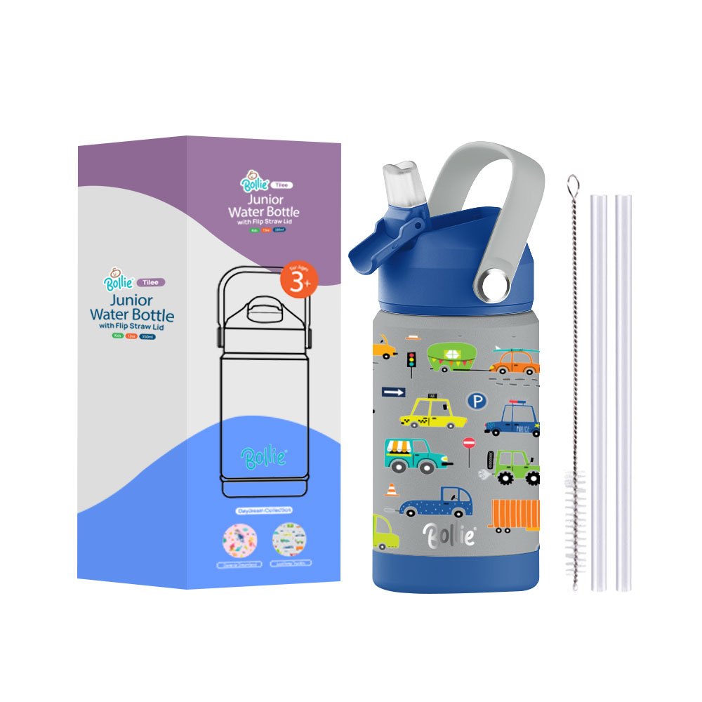 Bollie Baby Tilee Junior Water Tumbler for Kids with Flip Straw Lid