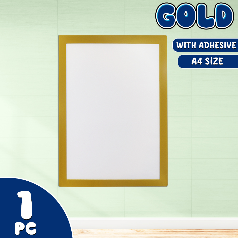FCI A4 Magnetic Photo Frame 3 COLORS ( BLACK GOLD & GRAY ) Sold per Piece DURABLE STRONG MAGNETIC BACKING& STYLISH DISPLAY