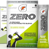 Gatorade G Zero Sugar Free Thirst Quencher Powder 16-20z packets (10-8 sachets)