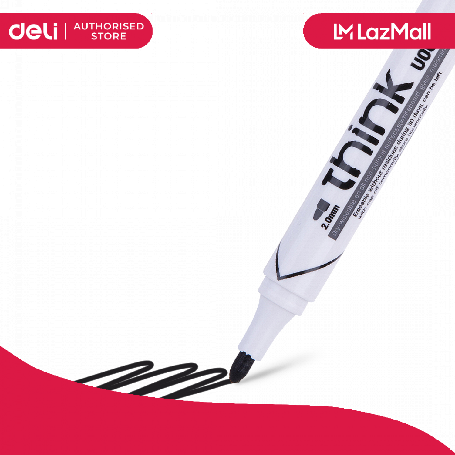 Deli Whiteboard Marker Black EU00120 (12pcs/box) 7531U00120P12