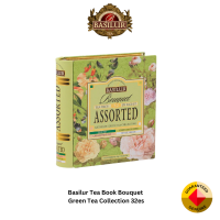 BASILUR TEA Book Bouquet ″Assorted″ Exclusive Green Tea Collection (32 Tea Bags) - 70332 - Collectable Tea Book Pure Ceylon Green Tea Gifting Ideas.