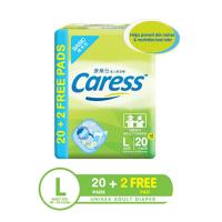Caress Basic Adult Diaper Large - 1 Pack (20 + 2 Free Pads)