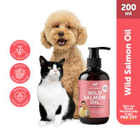 Dr Shiba Healthy Wild Premium Salmon Oil for Dogs & Cats | Promotes Healthy Heart | Boosts Immune System | Rich in Omega-3 EPA Fatty Acids & DHA | Natural source of vitality