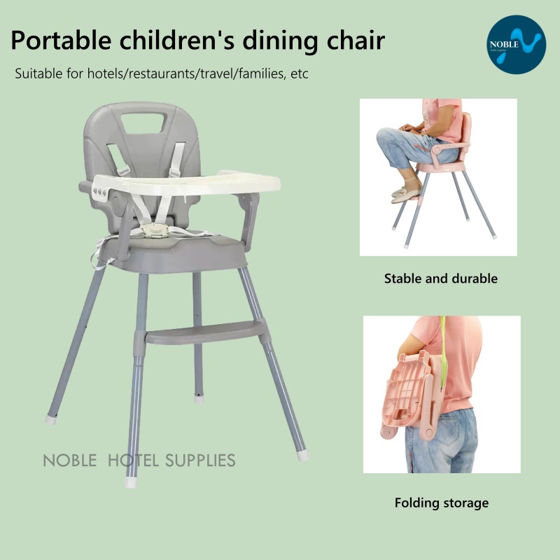 Baby high chair Foldable High Chair Booster Seat For Baby Dining Feeding Adjustable Height